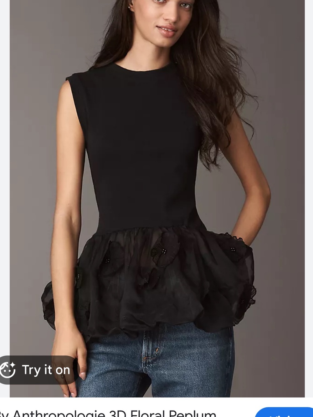 Anthropologie Black Sleeveless Tulle Hem Dress for Kids